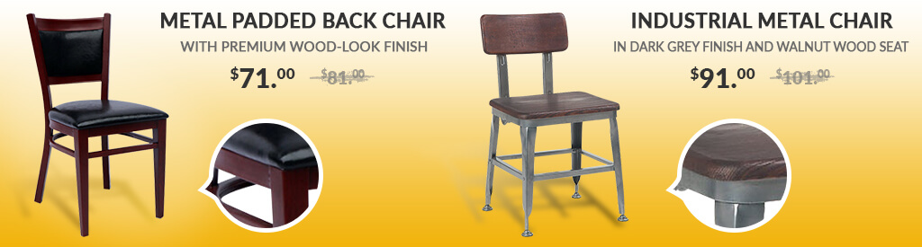 Metal Restaurant Chairs: Shop Commercial Chairs from only $27.99